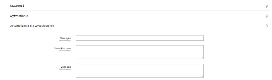 Ustawienia meta tagów w Magento Meta tagi w sklepie Magento