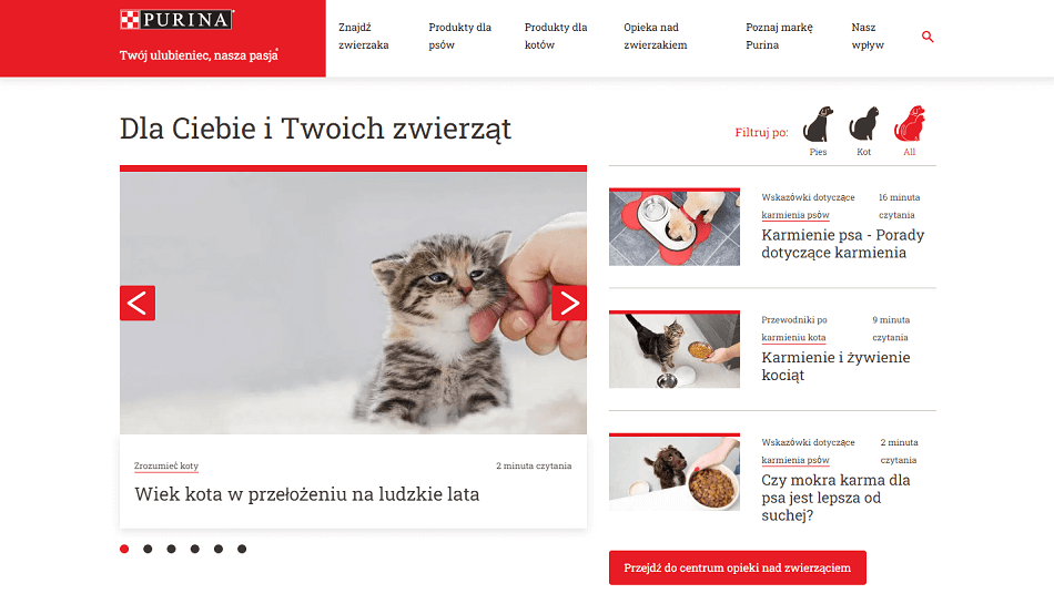 Purina's Drupal-based website Purina's website on Drupal