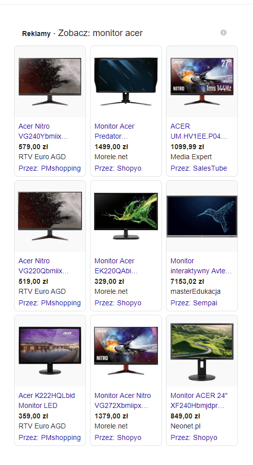 Reklama Google Shopping Reklama Google Shopping