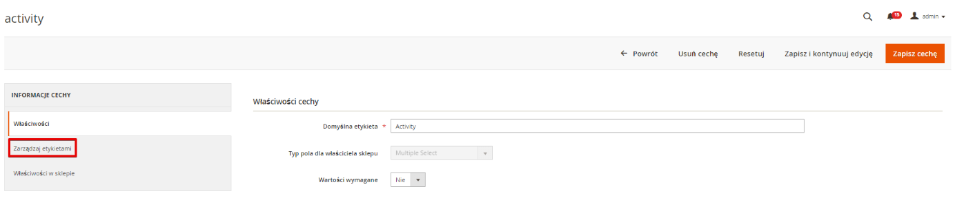 Jak zarządzać etykietami w sklepie Magento? Zarządzanie etykietami w sklepie Magento