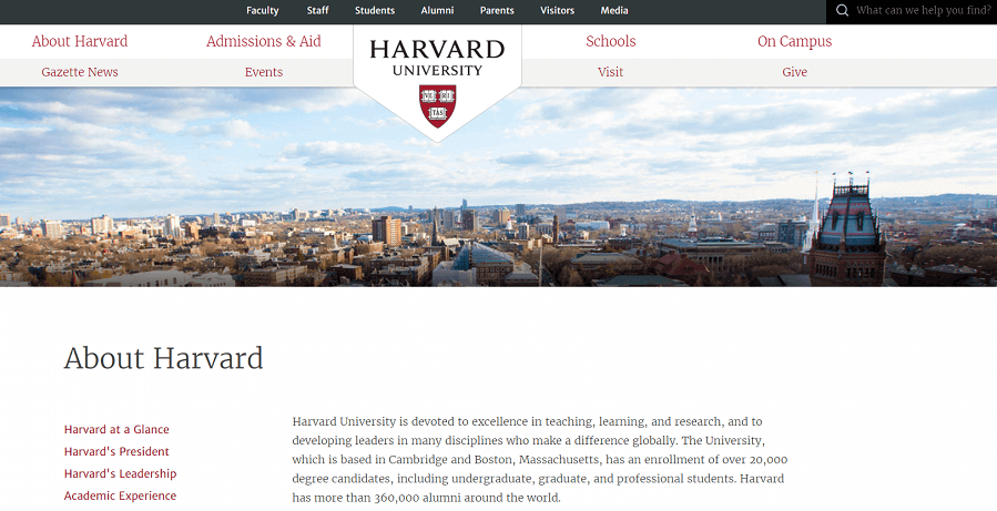 strona uczelni harvard strona na drupalu - harvard
