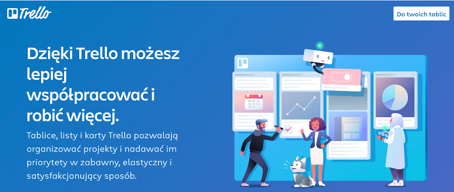 Single page application - przykład Trello Single page application - Trello