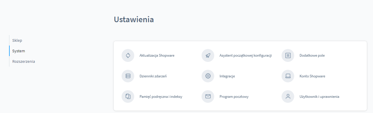 Zarządzanie ustawieniami systemowymi Shopware 6