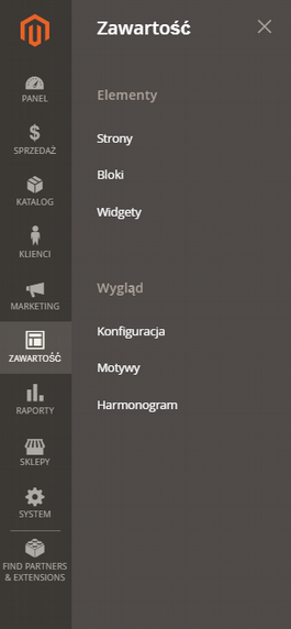 Panel Magento 2 zawartosc-panel-magento