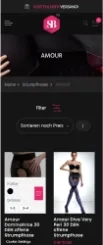 Strona Strumpf Boutique - filtrowanie na wersji mobilnej