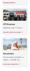 Widok mobile - dalsza część oferty firmy HTI