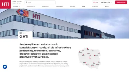 Desktopowa wersja strony głównej HTI