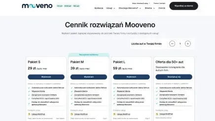 Desktop view of the Mooveno website