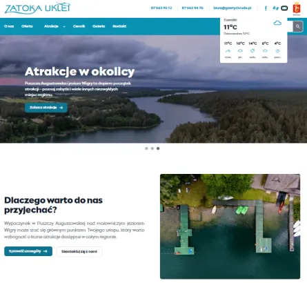 Blok z aktualną prognozą pogody dla MBFO Aktualna prognoza pogody na stronach MBFO