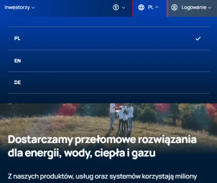 Inne wersje językowe strony Apator Apator – wersje językowe
