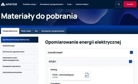 Dokumentacja techniczna do pobrania na stronie Apator