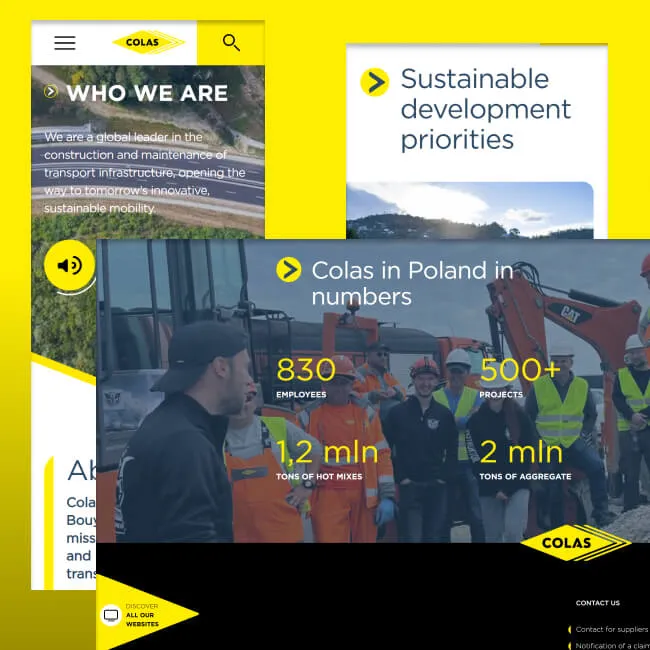 New corporate website for Colas