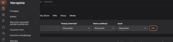 Dodatkowy moduł Admin Toolbar