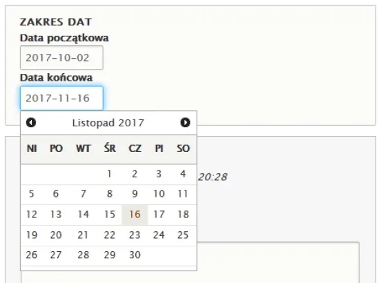Drupal 8.4 - możliwość dodania daty zakończenia
