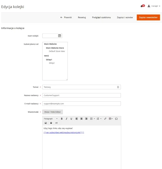 Kolejki newsletter w Magento