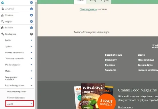 konfigurowanie języka na drupalu