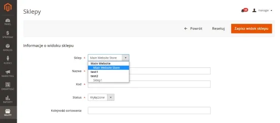 Magento multistore - konfiguracja sklepu
