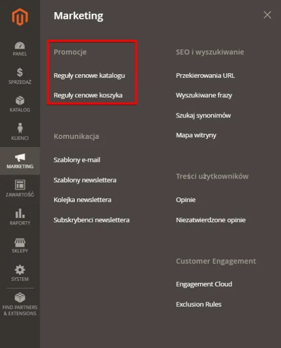Ustalanie reguł cenowych w Magento 2