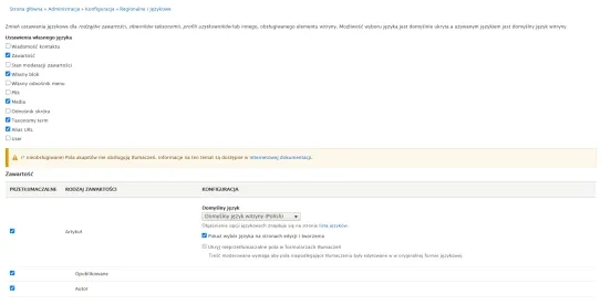 Tłumaczenie strony w systemie Drupal
