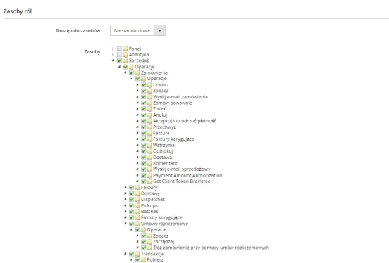 Szczegółowe uprawnienia dla użytkowników Magento