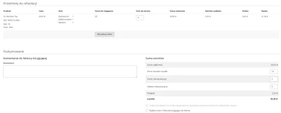 Zwroty w sklepie Magento