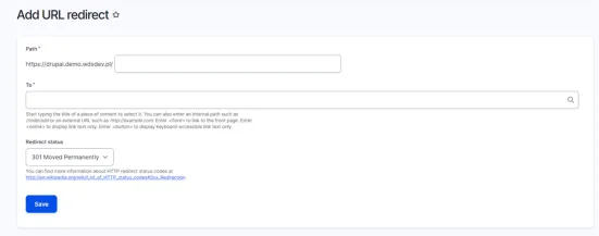 Manual redirect in Drupal