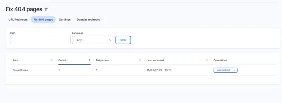 Submodule Redirect 404