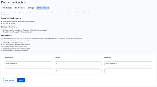 Submodule Redirect domain