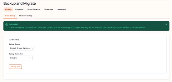 Eksportowanie danych w module