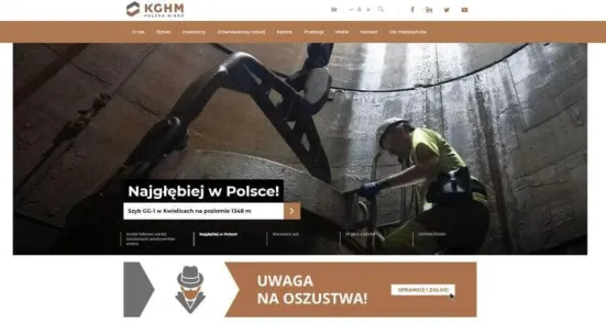 Strona KHGM Polska Miedź