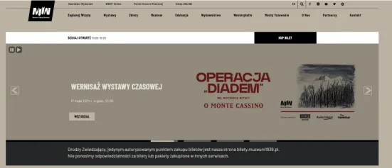 Muzeum II Wojny - strona na Drupalu