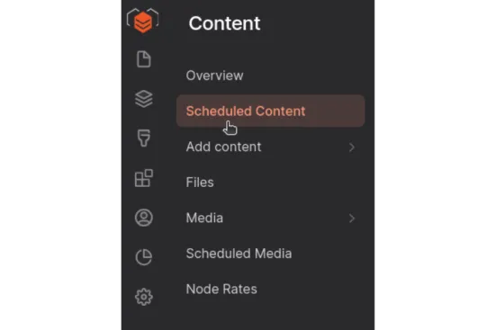 Scheduler module tab