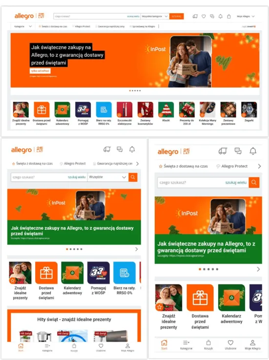 Responsywna strona Allegro