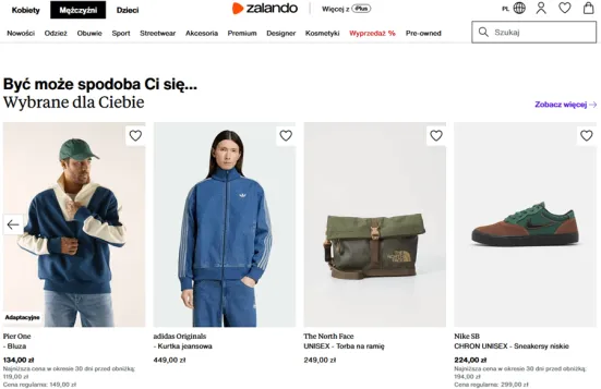 Doświadczenie użytkownika - przykład Zalando