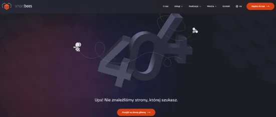 Strona błędu 404 na stronie Smartbees