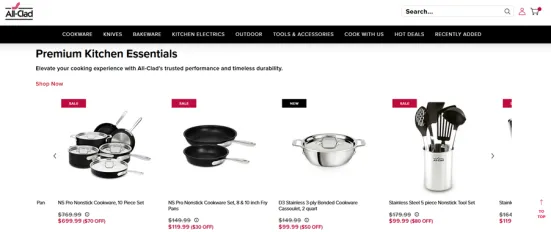 All-Clad sklep na Magento