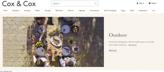 Sklep Cox &amp; Cox na Magento