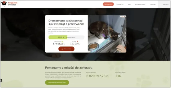 Friends of Animals homepage