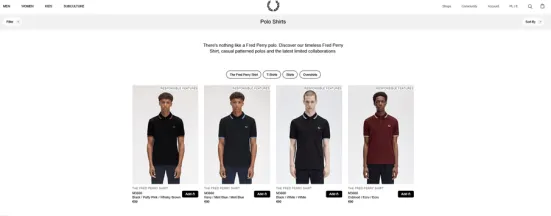 Sklep Fred Perry na Magento