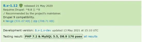 Installing the Paragraphs module