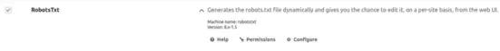 Configuration of RobotsTxt