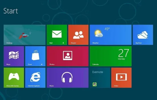 Flat design Windows 8