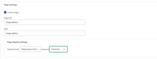 Creating a page in Drupal gallery