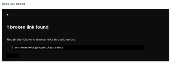 Node Link Report configuration