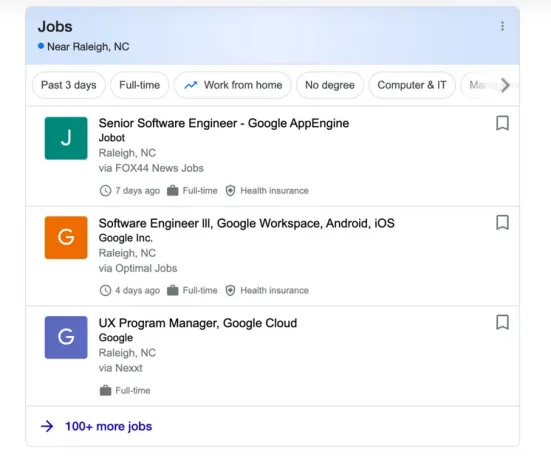 Schema JobPosting in job offer