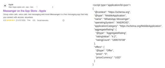 Structured data Schema SoftwareApplication
