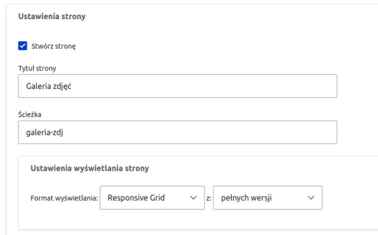 Utworzenie strony z widoku