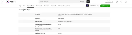 Wezwanie do działania na karcie produktowej x-kom