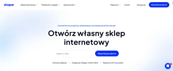 Wezwanie do działania - strona główna Shoper