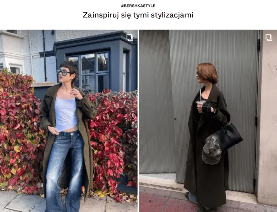 Bershka - osadzanie postów
